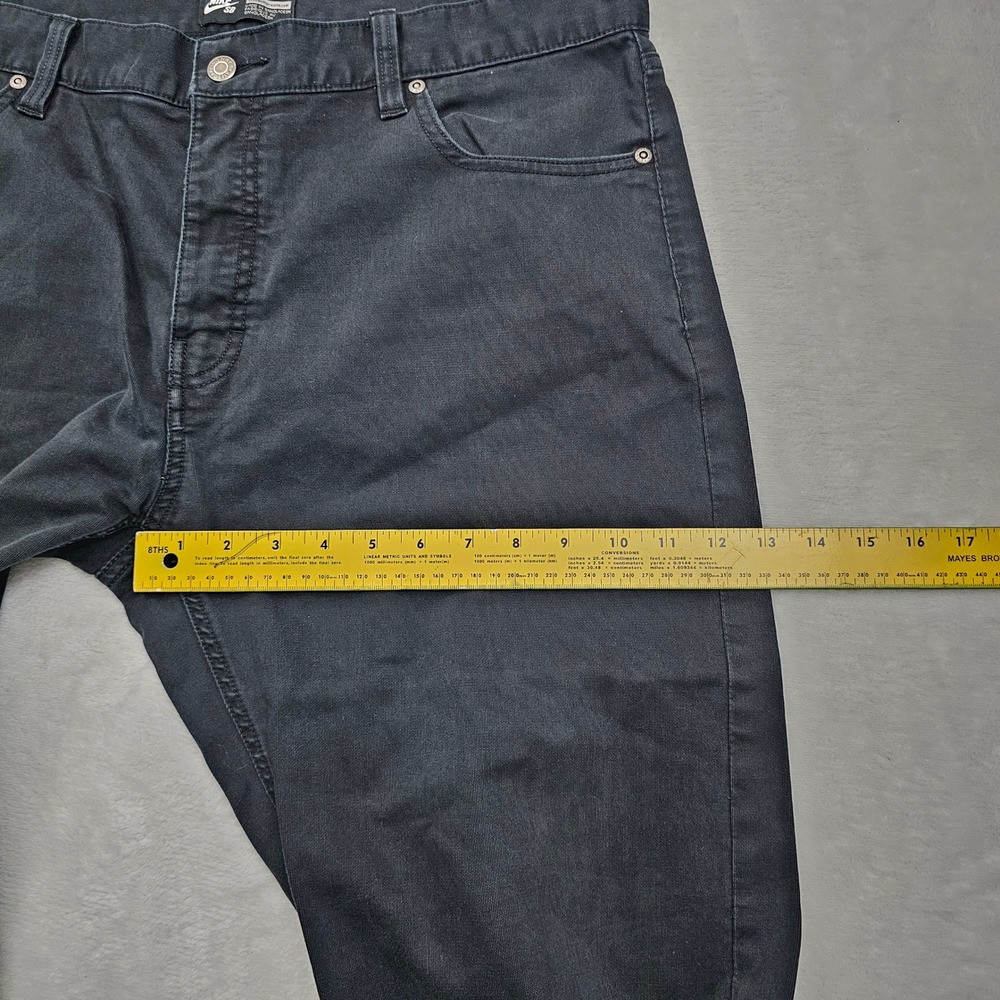 Nike SB Skate Pants Mens 36x 34 Black Stretch Canvas Streetwear Hip Hop 624952 - Picture 8 of 13